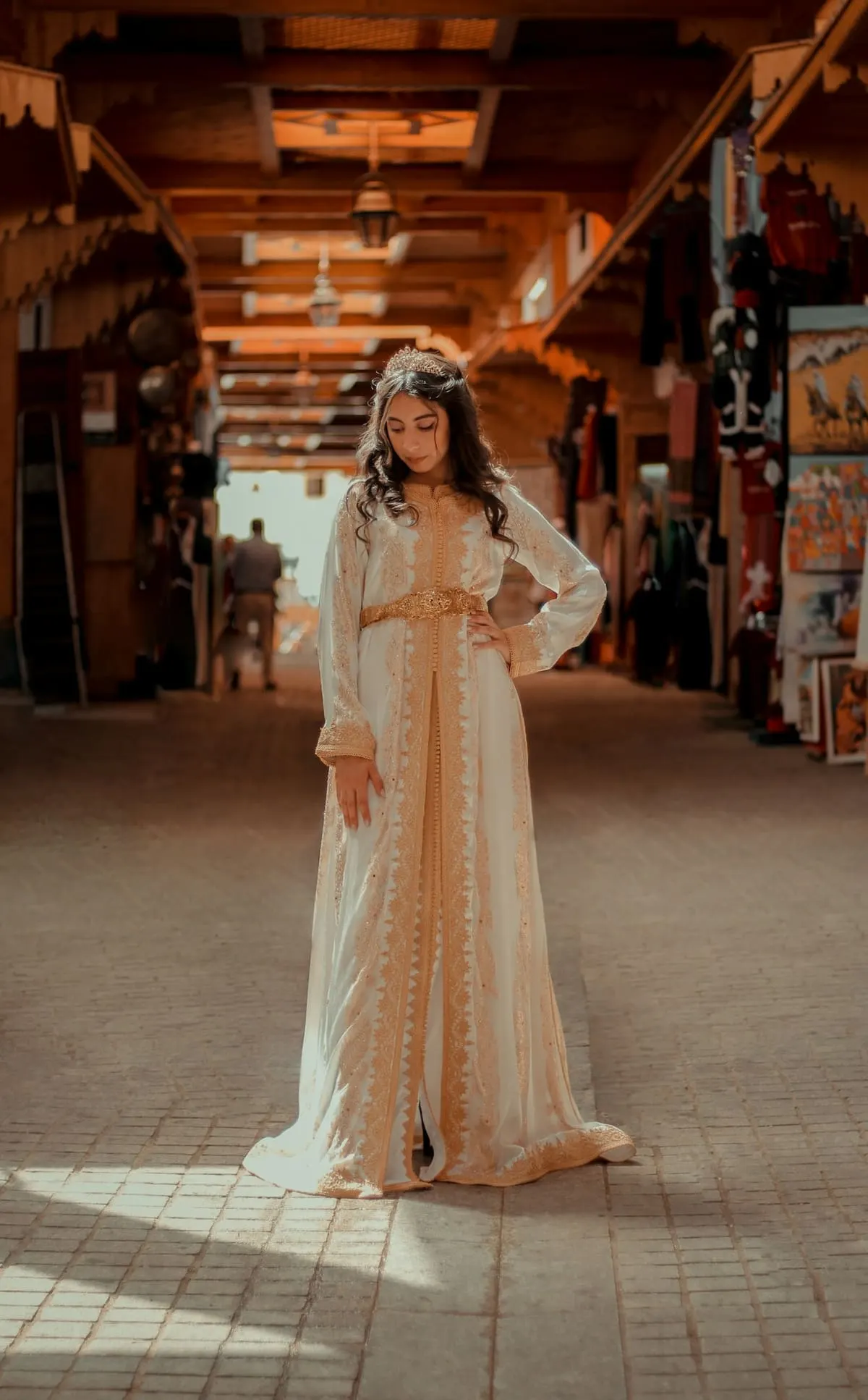 Caftan Kairouan – Ivoire et or