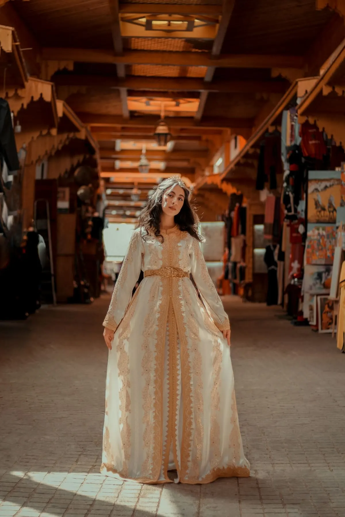 Caftan Kairouan – Ivoire et or