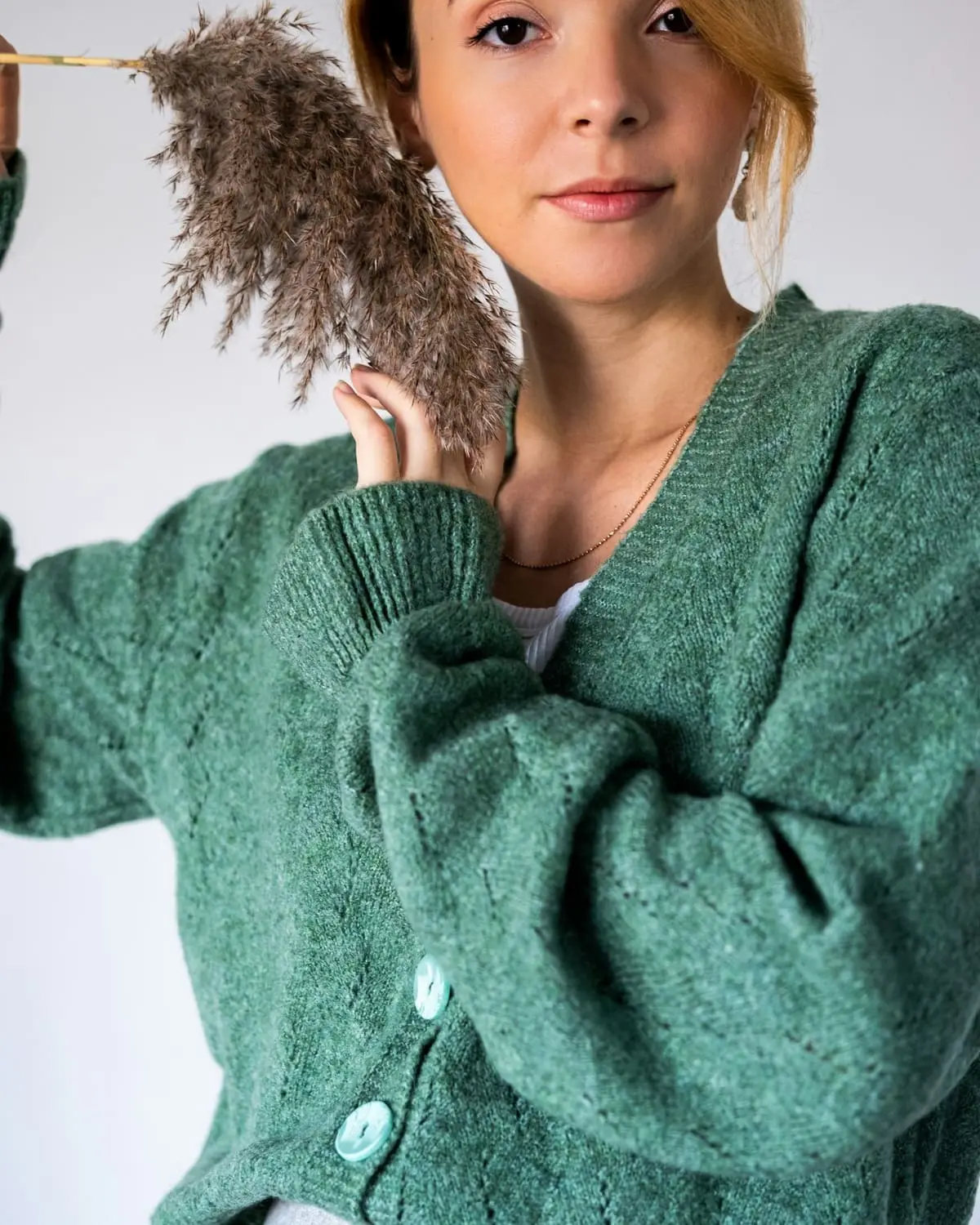 Cardigan Aïn Draham – Vert sauge