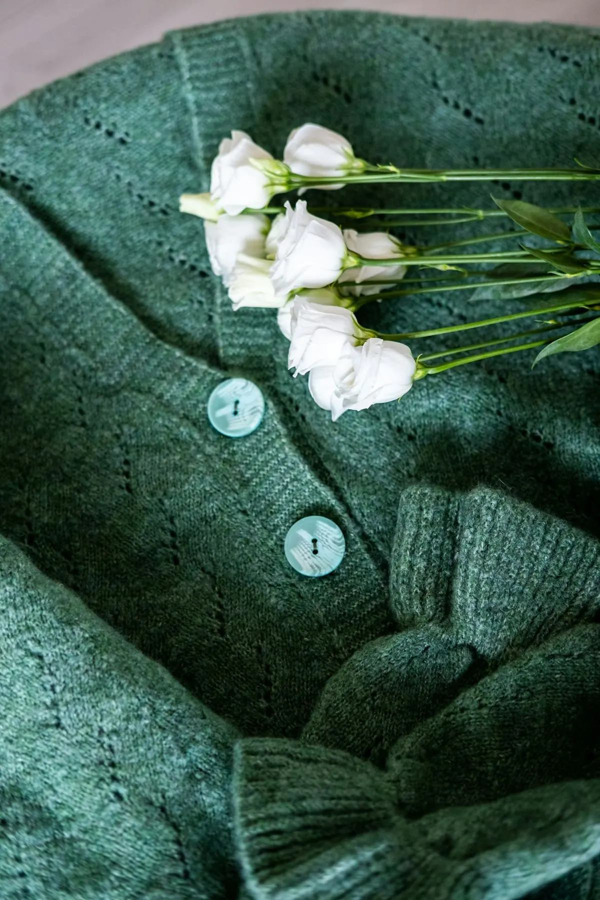 Cardigan Aïn Draham – Vert sauge